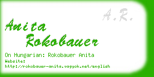 anita rokobauer business card
